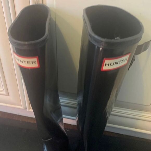 Hunter Women's Original Classic Tall Rain Boot's - Rubber - Black Matte G/A Sz 9 - Picture 7 of 7